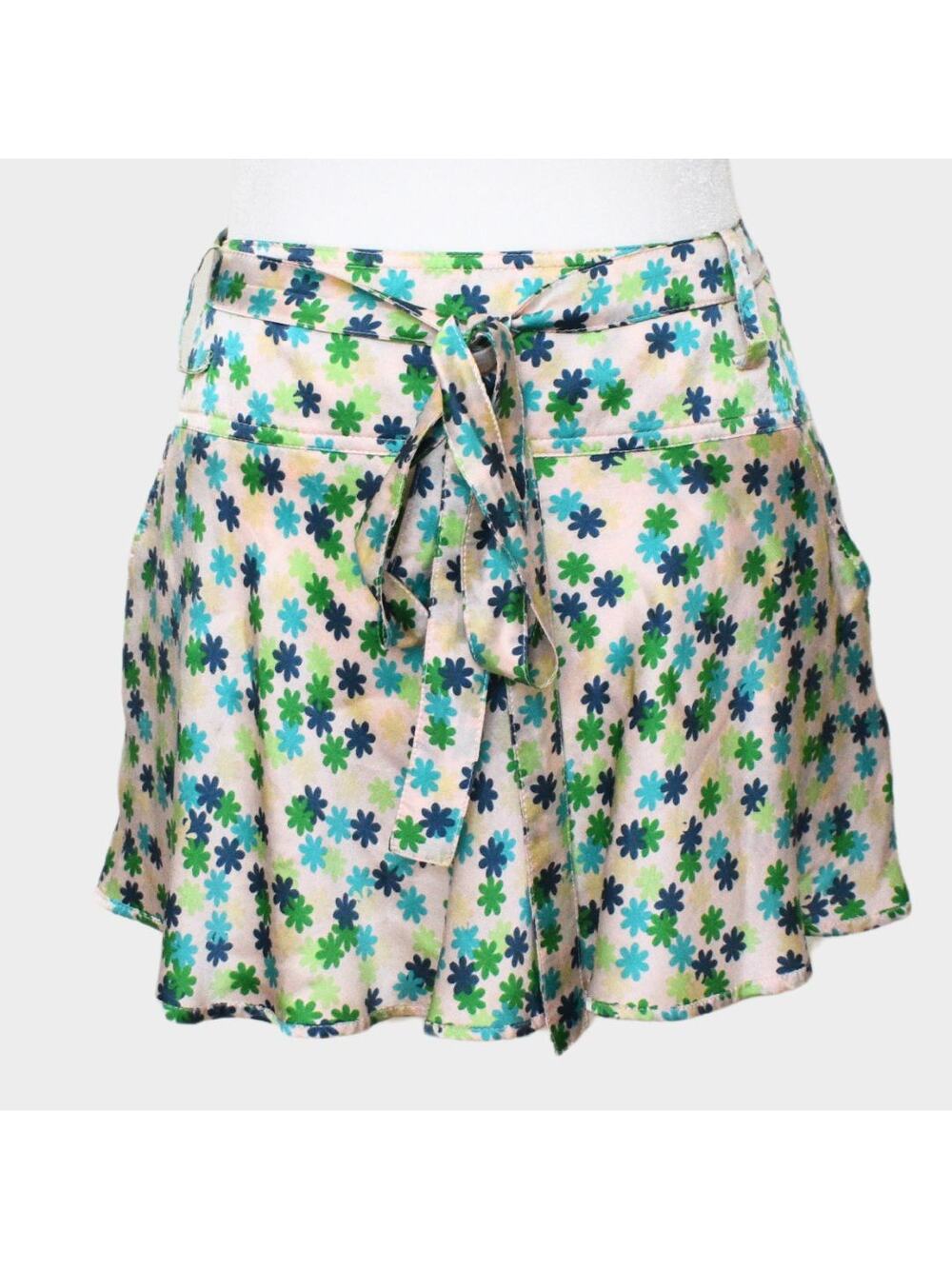 PATRIZIA PEPE %100 Silk Mini Floral Skirt Size 6